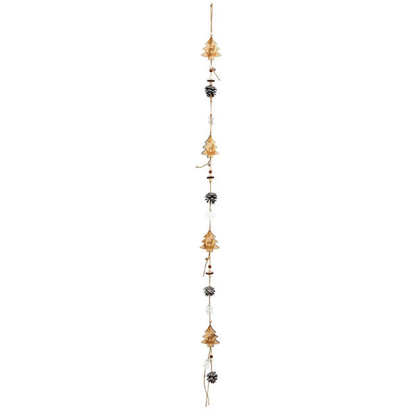 Girlande aus Holz & Tannenbaum 125 cm