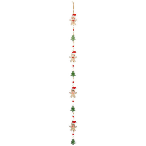 Girlande Lebkuchen Mann & Tanne 105 cm