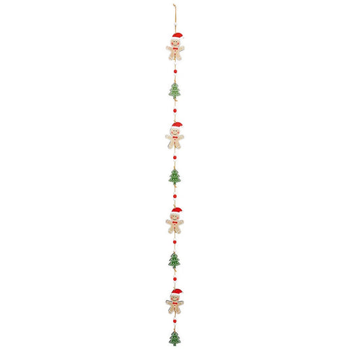 Girlande Lebkuchen Mann & Tanne 105 cm