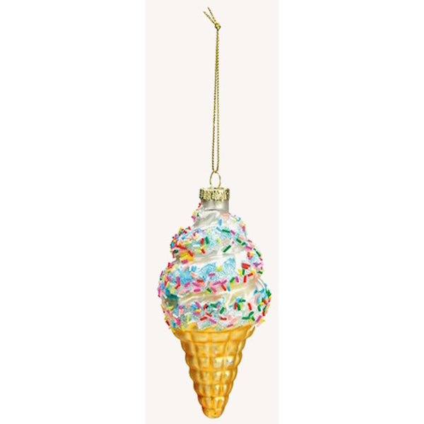 Anhänger Eis aus Glas Glitter 12 cm var. 2