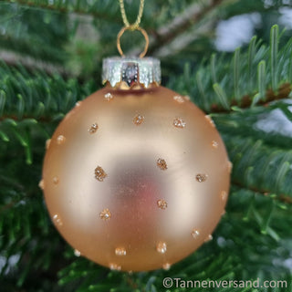 Weihnachtskugel aus Glas Gold 6 cm 4