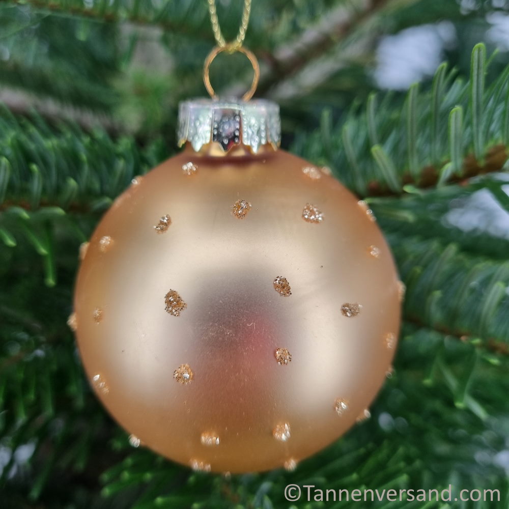 Weihnachtskugel aus Glas Gold 6 cm 4