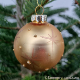 Weihnachtskugel aus Glas Gold 6 cm 2