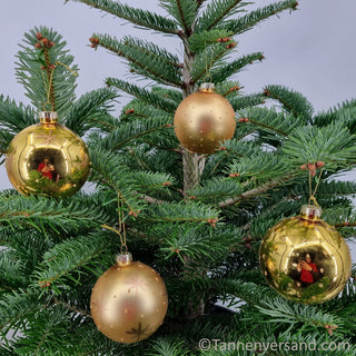 Weihnachtskugel aus Glas Gold 8 cm 1