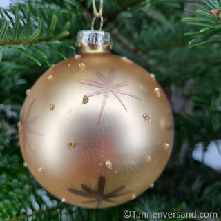 Weihnachtskugel aus Glas Gold 8 cm 3