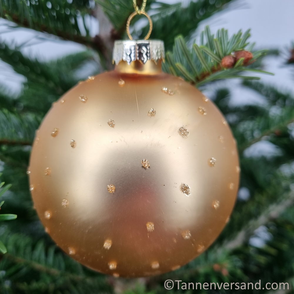 Weihnachtskugel aus Glas Gold 8 cm 5