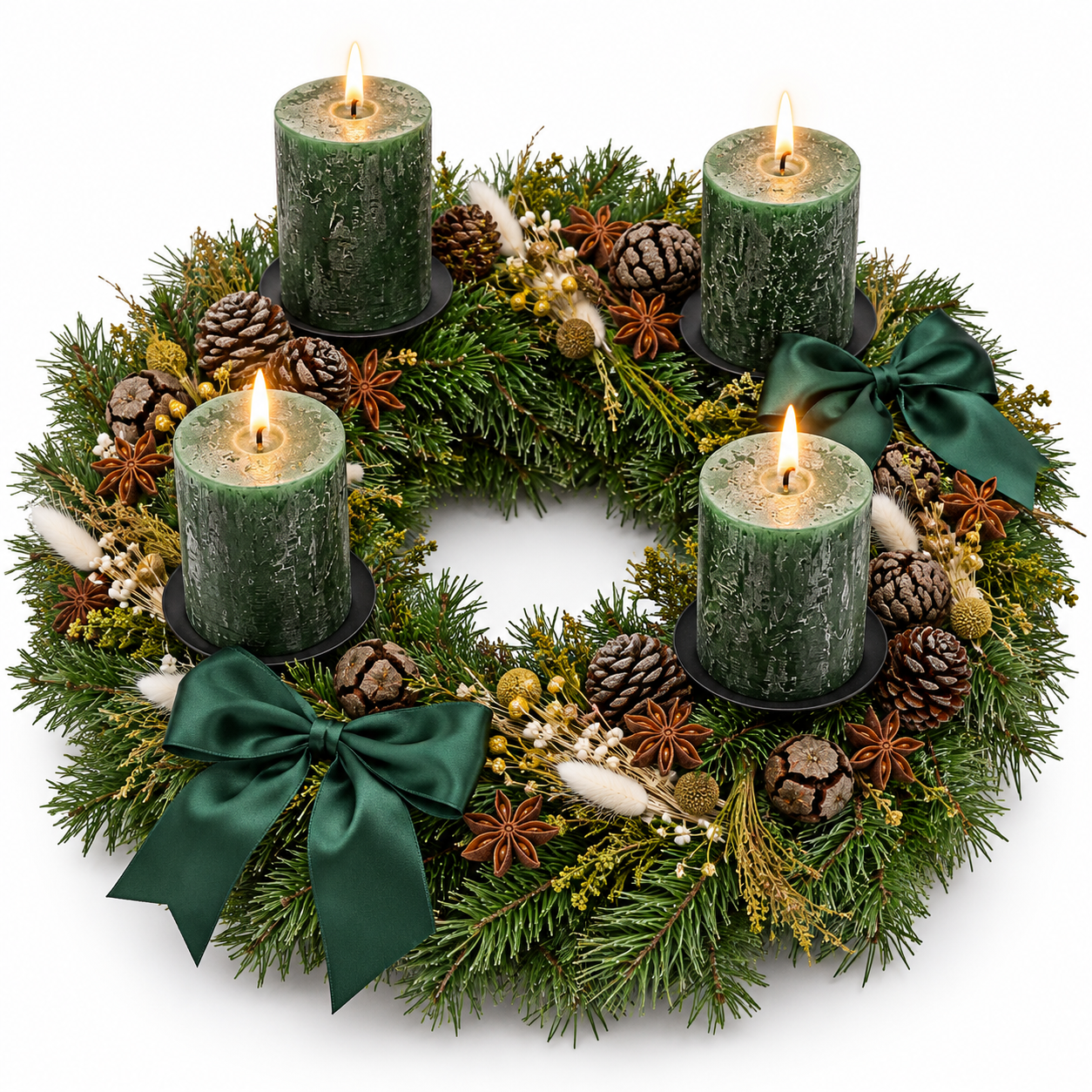 Adventskranz_gruen_Nordmann