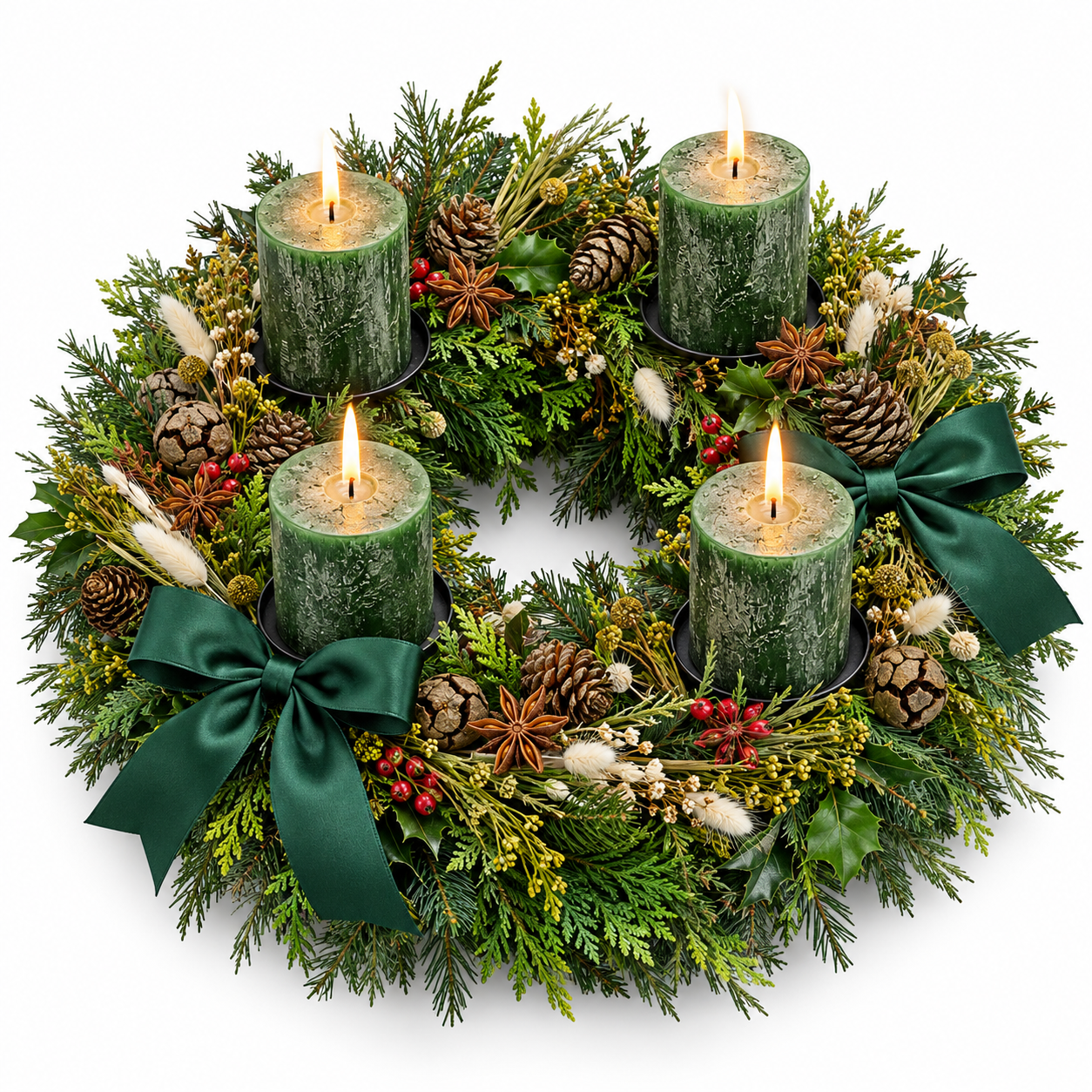 Adventskranz_gruen_Premium_gruenlich