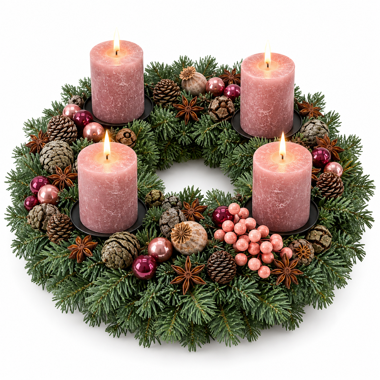 Adventskranz_rosa_Nobilis