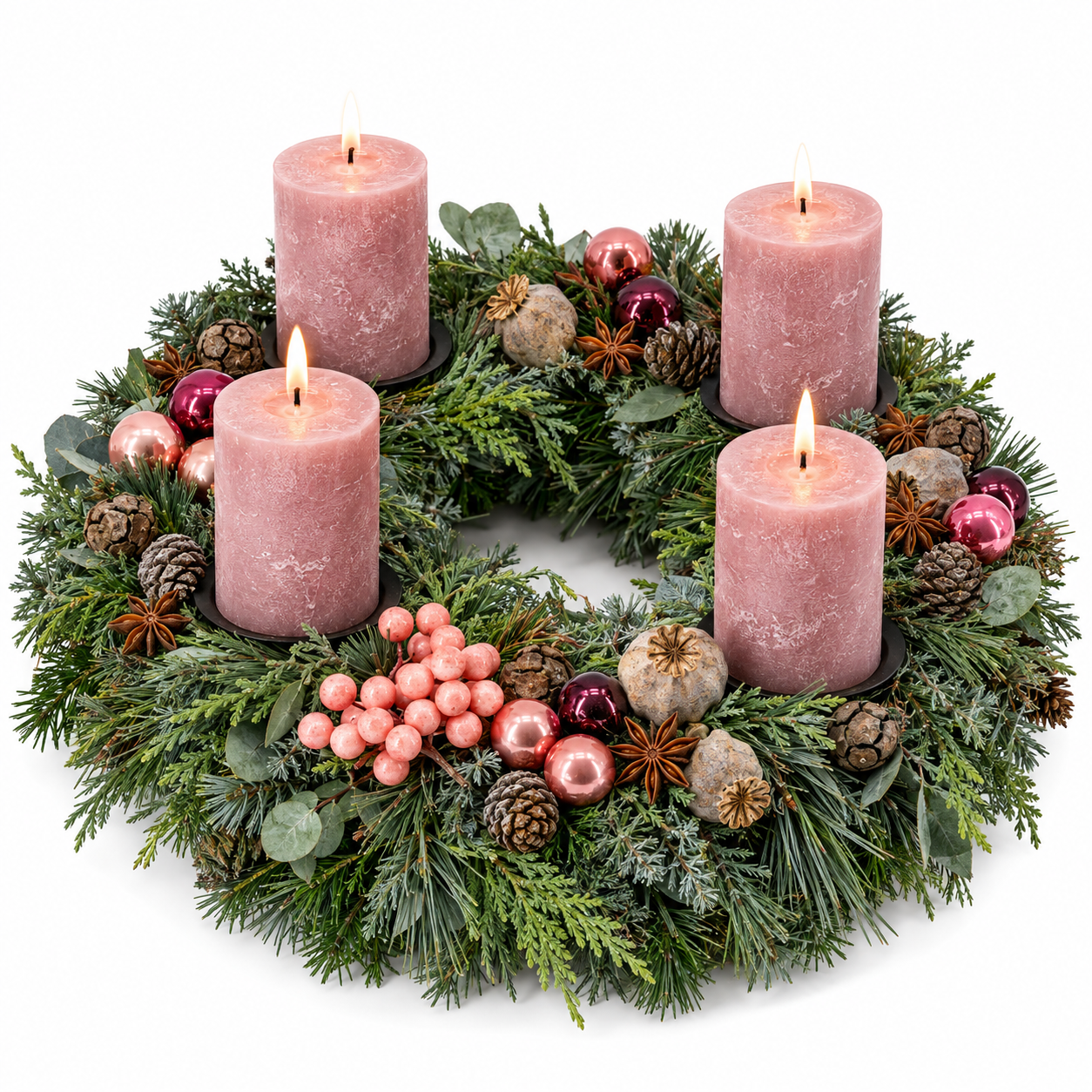 Adventskranz gemischt → handgebunden & frisch