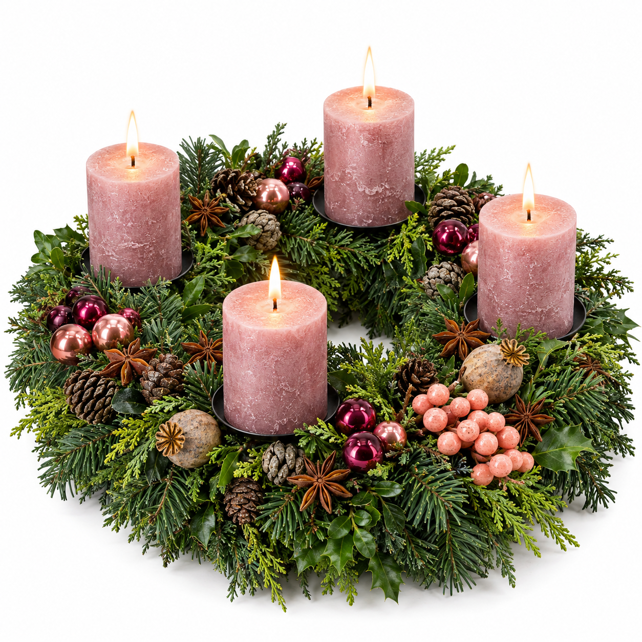 Adventskranz_rosa_Premium_gruenlich
