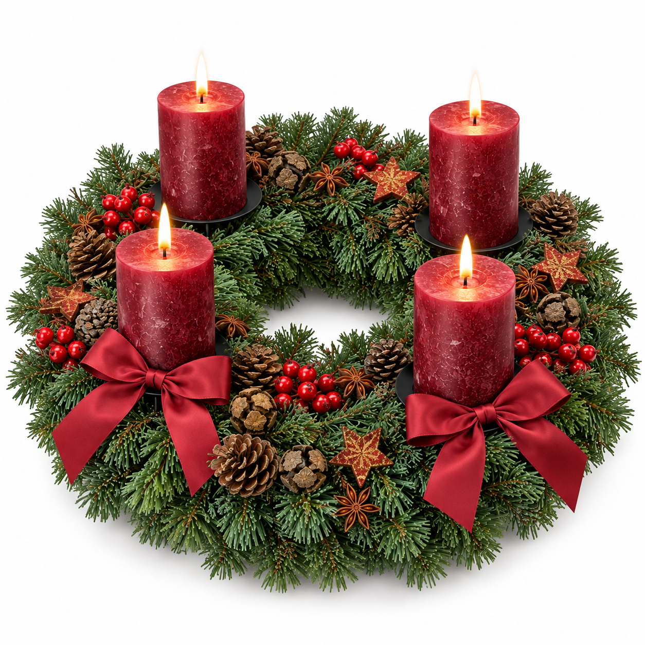 Adventskranz_rot_Nobilis