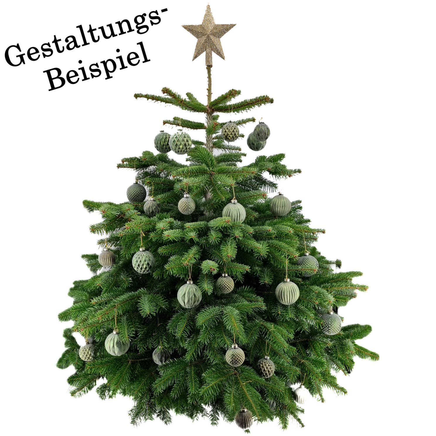 Weihnachtskugel aus Glas Grün Gold 8 cm 12er Set