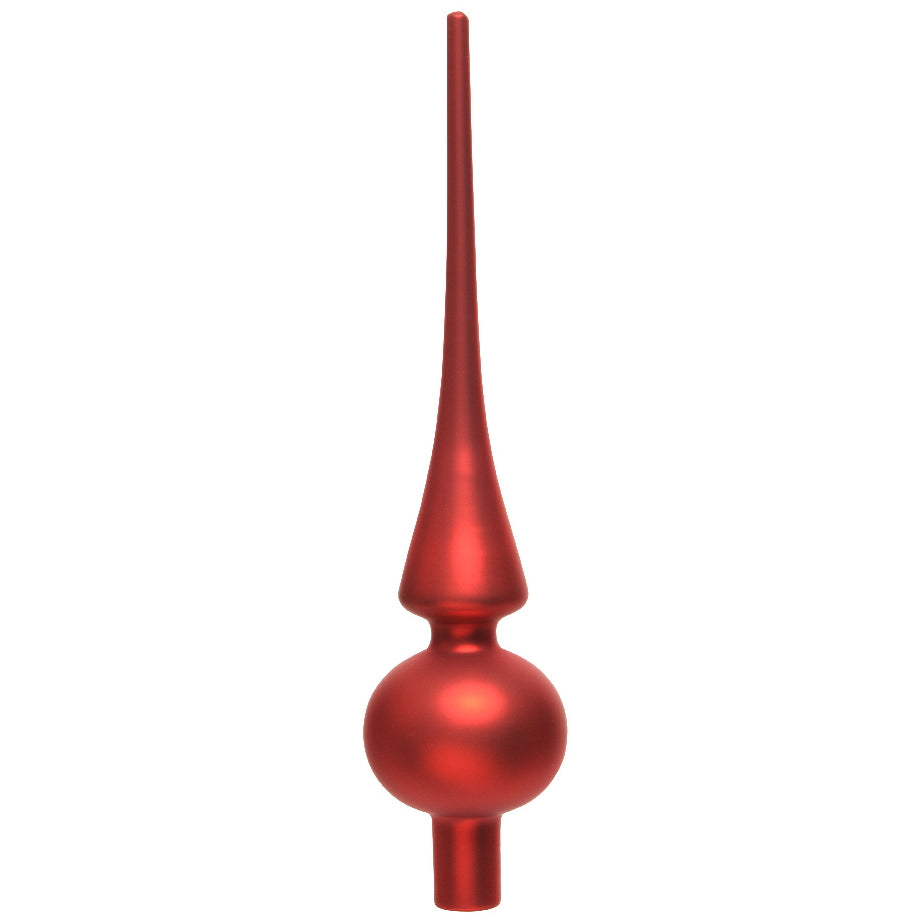 Baumspitze aus Glas Rot Matt 26 cm