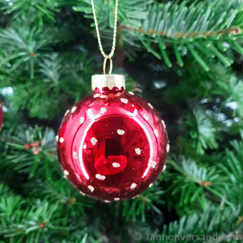 Weihnachtskugel aus Glas Rot Gold 6 cm 4er Set 5