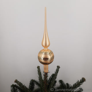 Baumspitze aus Glas Gold Glanz 31 cm 1