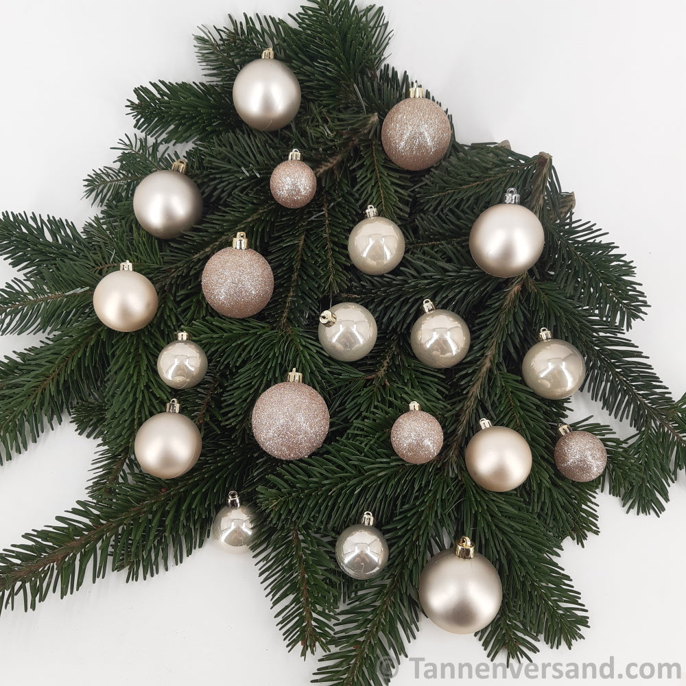 Weihnachtskugel Bruchfest Perle 6 cm Glanz Matt Glitter Mix 1