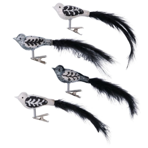 Anstecker Vogel aus Glas 