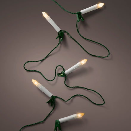Lichterkette Kerzen 16 LEDs Klassisch Warm Dauerbetrieb 600 cm 1
