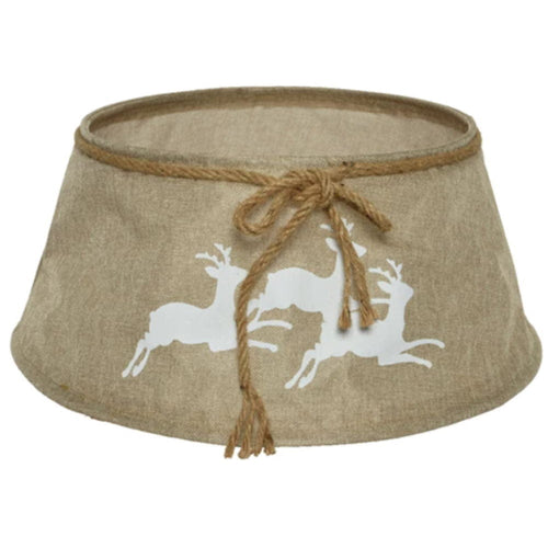 Baumring aus Jute Braun Rentiermotiv 56 x 25 cm