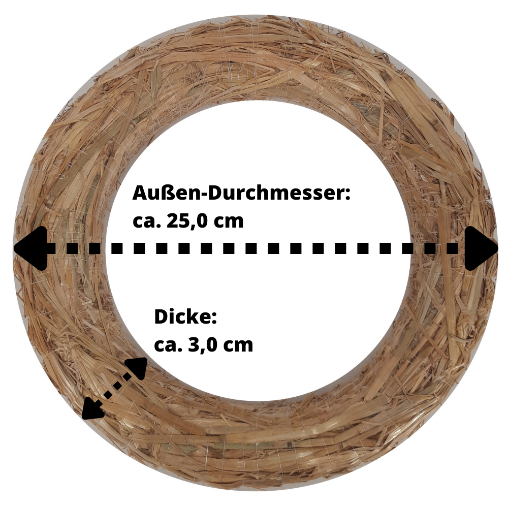 Strohkranz Rohling Strohrömer Natur für Adventkranz